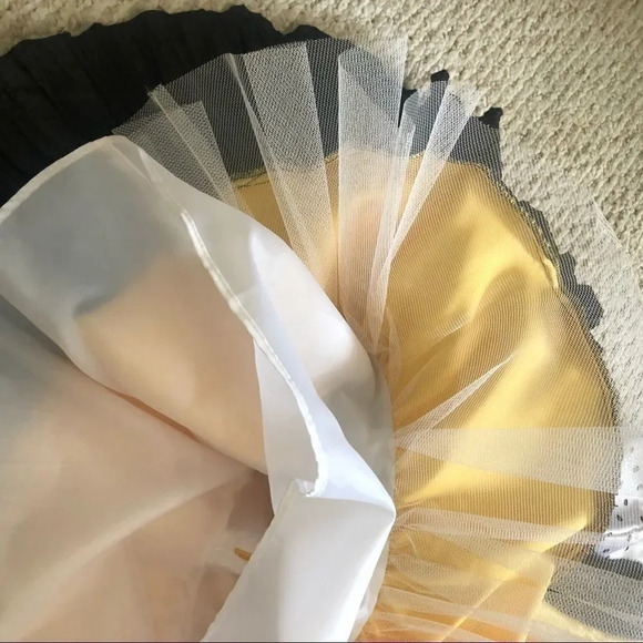 GUNNE Sax vintage bright yellow geometric disco mod polkadot dress XS - Picture 7 of 15